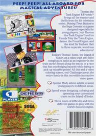 Box back cover for Thomas the Tank Engine & Friends on the Sega Genesis.