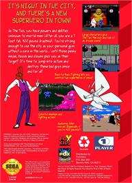 Box back cover for Tick, The on the Sega Genesis.