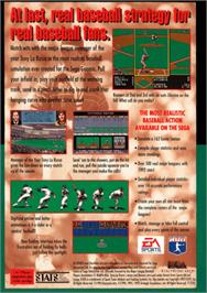 Box back cover for Tony La Russa Baseball on the Sega Genesis.