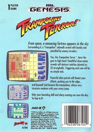 Box back cover for Trampoline Terror on the Sega Genesis.