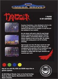 Box back cover for Tänzer on the Sega Genesis.