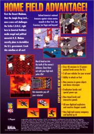 Box back cover for Urban Strike on the Sega Genesis.
