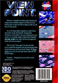 Box back cover for Viewpoint on the Sega Genesis.