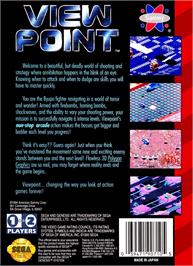 Box back cover for Viewpoint on the Sega Genesis.
