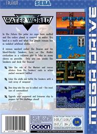 Box back cover for Waterworld on the Sega Genesis.