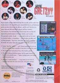 Box back cover for Wayne Gretzky And The Nhlpa All-stars on the Sega Genesis.