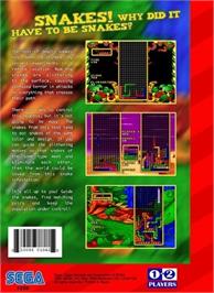 Box back cover for Wild Snake on the Sega Genesis.