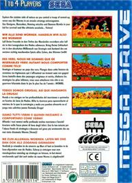 Box back cover for Worms on the Sega Genesis.