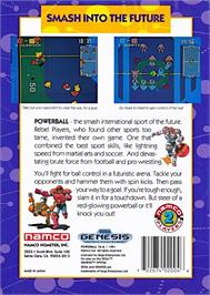Box back cover for Wrestleball on the Sega Genesis.