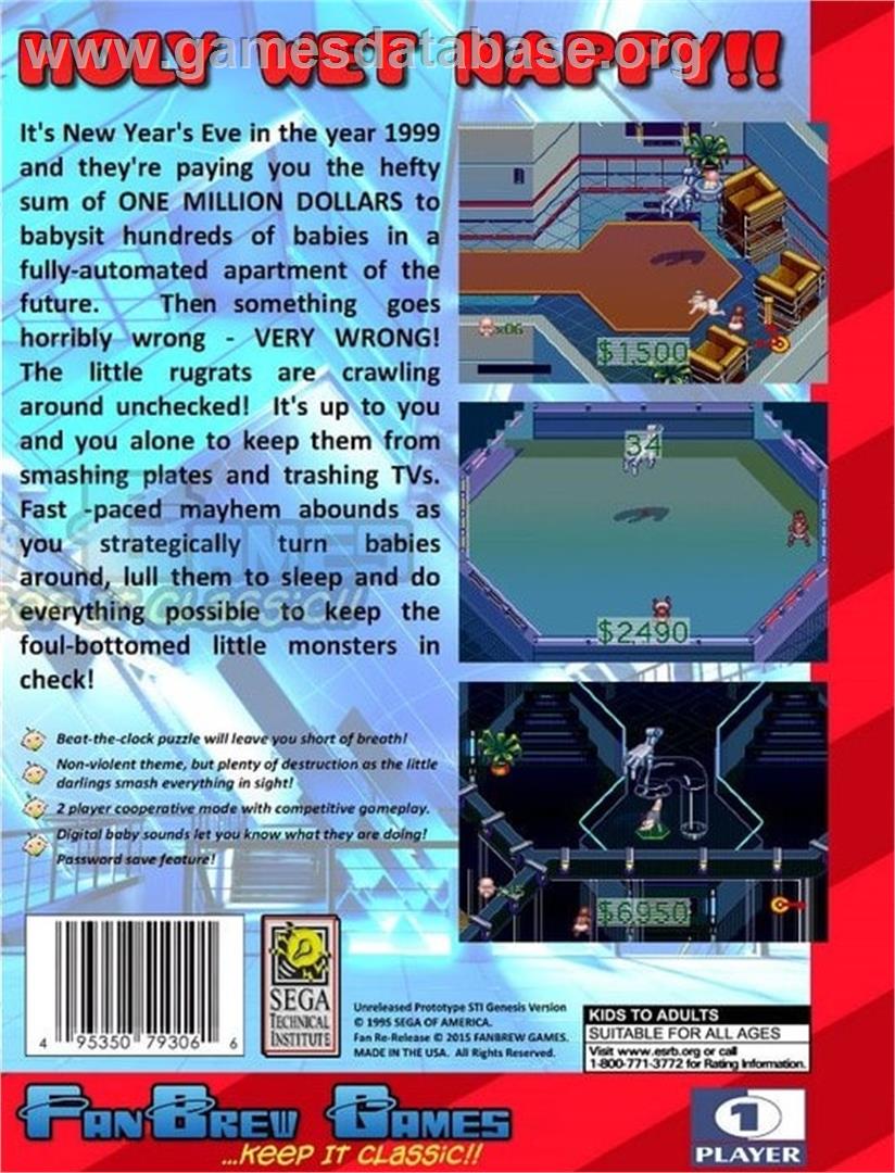 Baby Boom - Sega Genesis - Artwork - Box Back