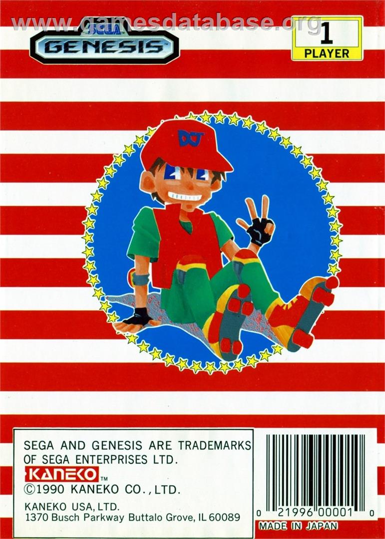 Dj Boy - Sega Genesis - Artwork - Box Back
