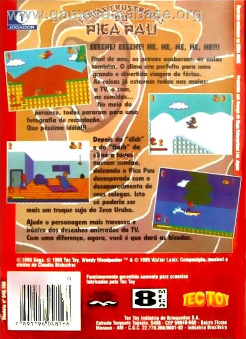 Ferias Frustradas Do Pica-pau - Sega Genesis - Artwork - Box Back