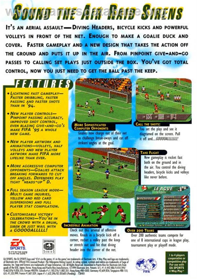 Fifa Road To World Cup 98 - Sega Genesis - Artwork - Box Back