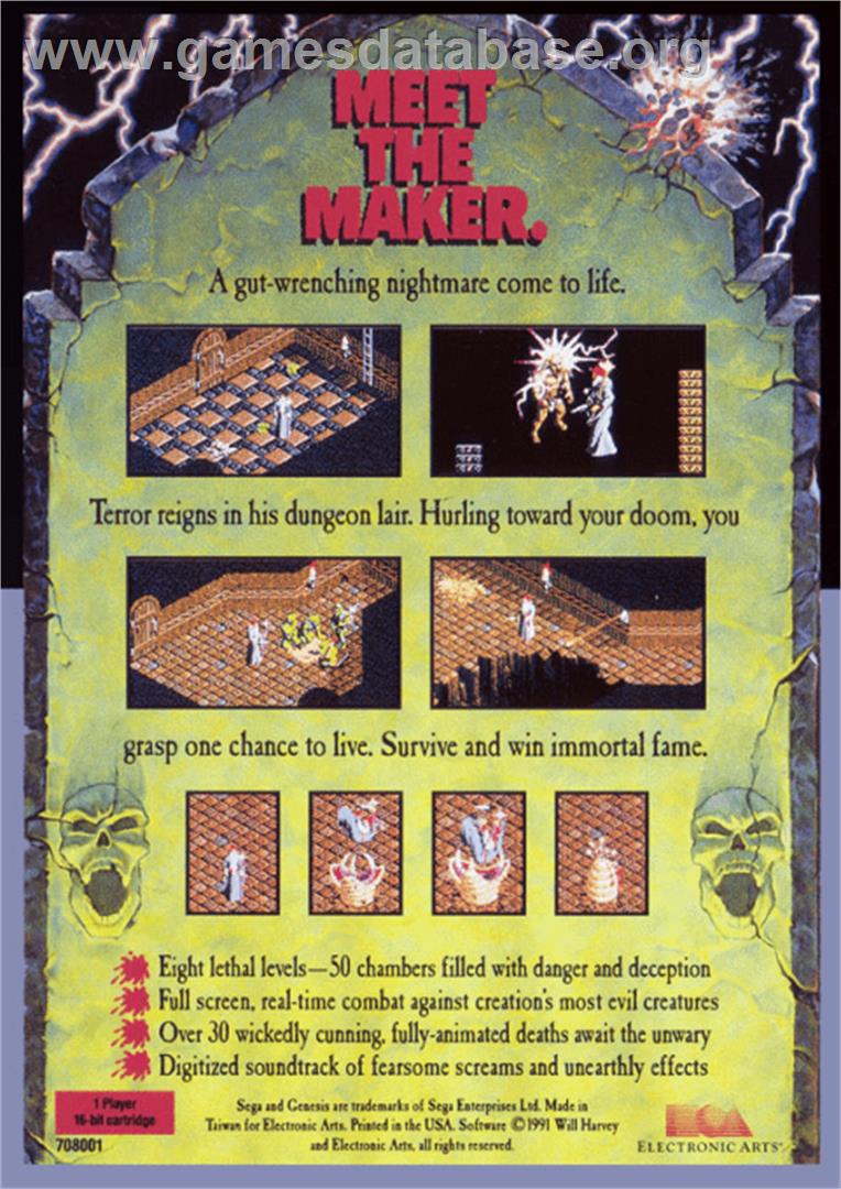 Immortal, The - Sega Genesis - Artwork - Box Back