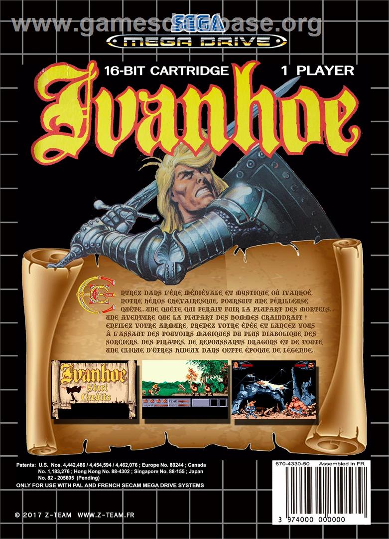 Ivanhoe - Sega Genesis - Artwork - Box Back
