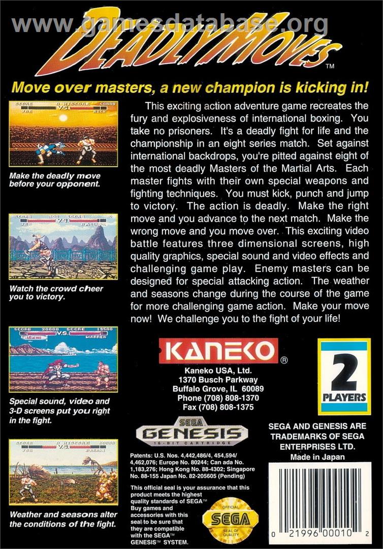 Power Athlete - Sega Genesis - Artwork - Box Back