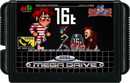 Cartridge artwork for 16t on the Sega Genesis.