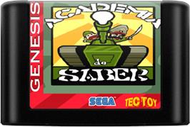 Cartridge artwork for Academia Do Saber on the Sega Genesis.