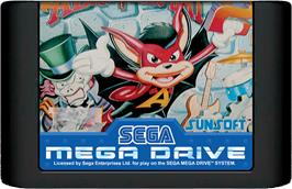Cartridge artwork for Aero the Acro-Bat 2 on the Sega Genesis.