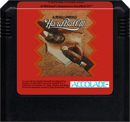 Cartridge artwork for Al Michaels Announces Hardball 3 on the Sega Genesis.