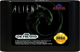 Cartridge artwork for Alien 3 on the Sega Genesis.