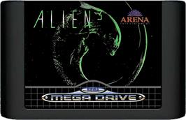 Cartridge artwork for Alien³ on the Sega Genesis.