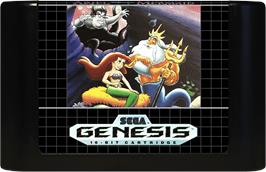 Cartridge artwork for Ariel - The Little Mermaid on the Sega Genesis.