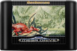 Cartridge artwork for Barbarian on the Sega Genesis.