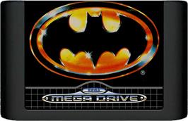 Cartridge artwork for Batman: The Video Game on the Sega Genesis.