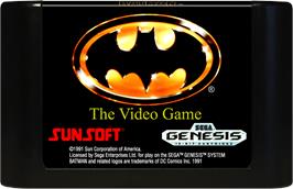 Cartridge artwork for Batman on the Sega Genesis.