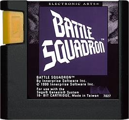 Cartridge artwork for Battle Squadron on the Sega Genesis.