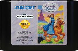 Cartridge artwork for Beauty And The Beast - Belle's Quest on the Sega Genesis.