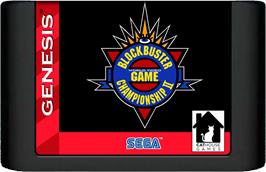 Cartridge artwork for Blockbuster World Video Game Championship 2 on the Sega Genesis.