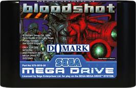Cartridge artwork for Bloodshot on the Sega Genesis.