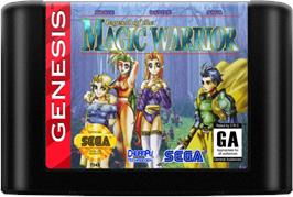 Cartridge artwork for Brave Battle Saga - Legend of the Magic Warrior on the Sega Genesis.