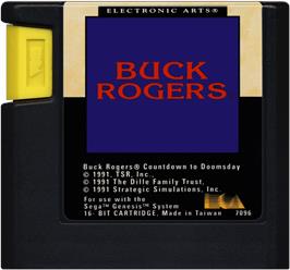 Cartridge artwork for Buck Rogers - Countdown To Doomsday on the Sega Genesis.