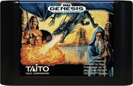 Cartridge artwork for Cadash on the Sega Genesis.