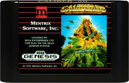 Cartridge artwork for Caliber 50 on the Sega Genesis.