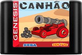 Cartridge artwork for Canhao on the Sega Genesis.