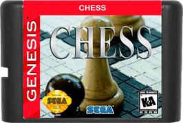 Cartridge artwork for Chess on the Sega Genesis.