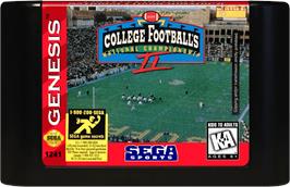 Cartridge artwork for College Football's National Championship 2 on the Sega Genesis.