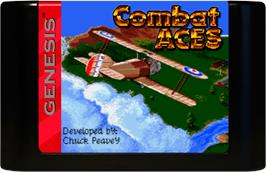Cartridge artwork for Combat Aces on the Sega Genesis.