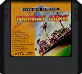 Cartridge artwork for Combat Cars on the Sega Genesis.