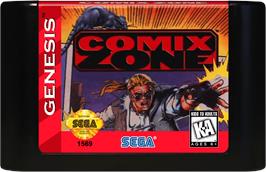 Cartridge artwork for Comix Zone on the Sega Genesis.