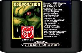 Cartridge artwork for Corporation on the Sega Genesis.