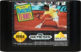 Cartridge artwork for David Crane's Amazing Tennis on the Sega Genesis.
