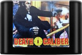 Cartridge artwork for Death Caliber on the Sega Genesis.