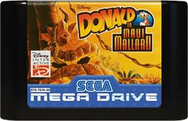 Cartridge artwork for Donald In Maui Mallard on the Sega Genesis.