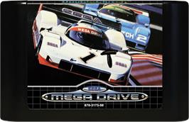 Cartridge artwork for Double Clutch on the Sega Genesis.