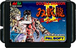 Cartridge artwork for Double Dragon II - The Revenge on the Sega Genesis.